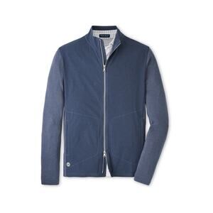 Peter Millar S Crown Crafted Solstice Hybrid Full Zip Cardigan Jacket Steel NWT